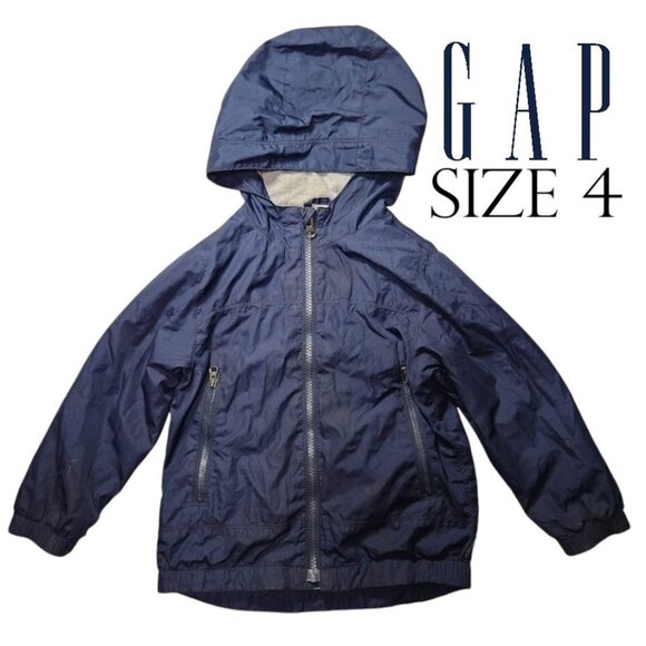 Baby Gap Jacket Windbreaker Lightweight Toddler Size 4 Years zippered Hooded - Picture 1 of 8